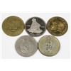 Image 1 : #126 LOT OF 5 ASSORTED CANADIAN COIN TOKENS INC BC