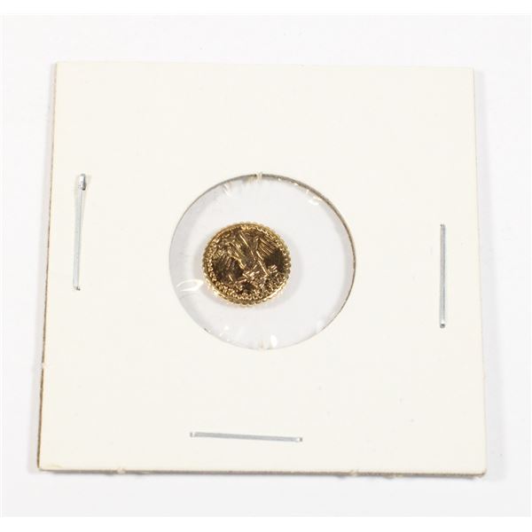 #132 US 14K GOLD PLATED MINIATURE $20 GOLD PIECE