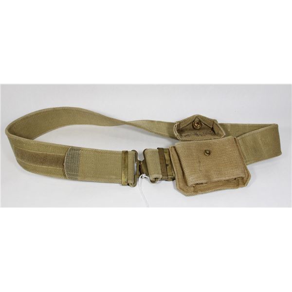 #138 WW2 BRITISH P1937 WEBGEAR BELT WITH POUCH
