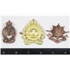 Image 1 : #175 WW2 CANADIAN CAP BADGE LOT OF 3 INC RCEME