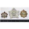 Image 1 : #176  CANADIAN CAP BADGE LOT OF 3 FORT GARRY HORSE