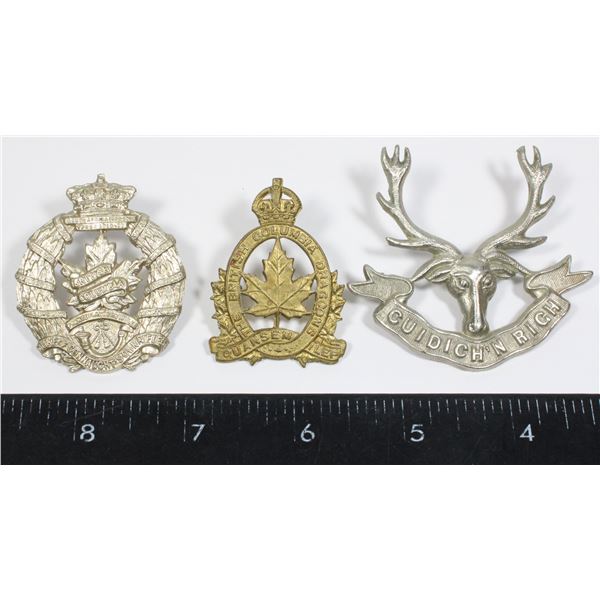 #177 WW2 CANADIAN CAP BADGE LOT BRITISH COLUMBIA