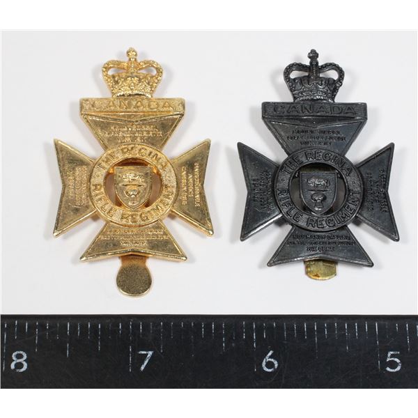 #183 REGINA RIFLE REGIMENT CAP BADGE CANADA LOT