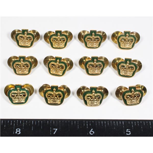 #187  CANADIAN METAL CROWN RANK INSIGNIA LOT QEII