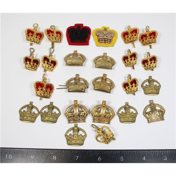 #188 CANADIAN BRITISH CROWN INSIGNIA WW2 + 1900'S