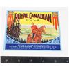 Image 1 : #198 ROYAL CANADIAN COLA BOTTLE LABEL MOUNTIE