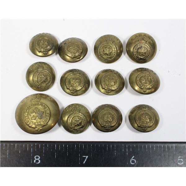 #203 WW2 CANADIAN GENERAL SERVICE BUTTON LOT OF 12