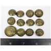 Image 1 : #203 WW2 CANADIAN GENERAL SERVICE BUTTON LOT OF 12