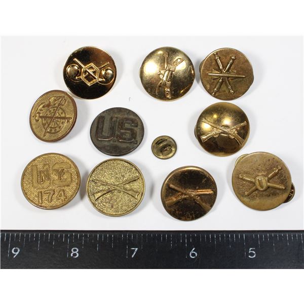 #206 LOT OF 10 UNITED STATES ARMY MILITARY COLLARS