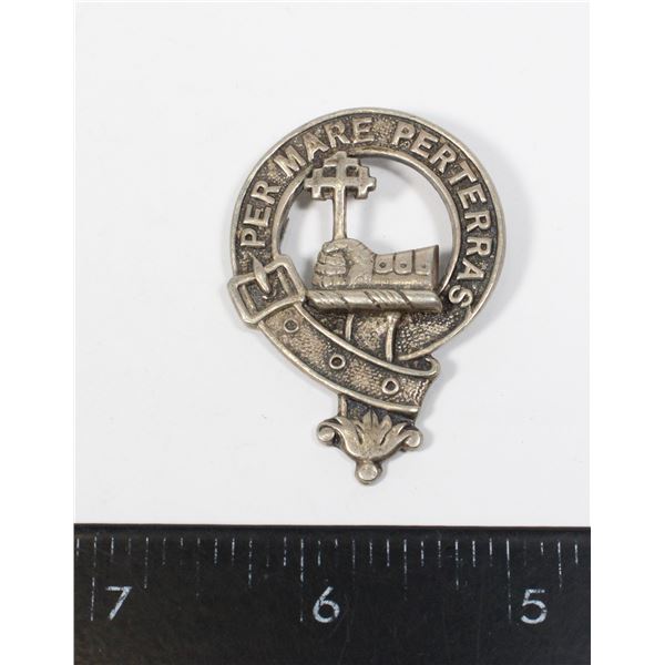 #209 SCOTTISH CLAN MACDONALD BROACH BADGE