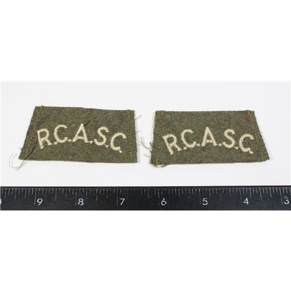 #218 WW2 ROYAL CANADIAN ARMY SERVICE CORPS TITLES