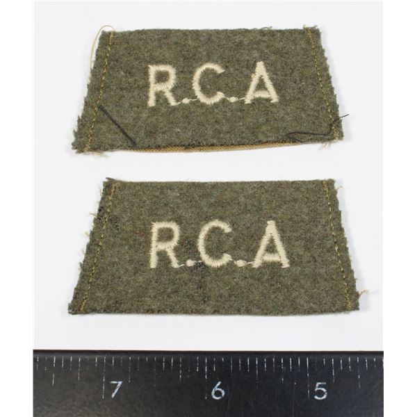 #219 WW2 ROYAL CANADIAN ARTILLERY TITLE PAIR