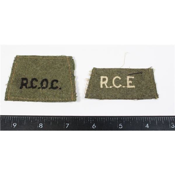 #220 1940'S RCE + RCOC CANADIAN INSIGNIA LOT