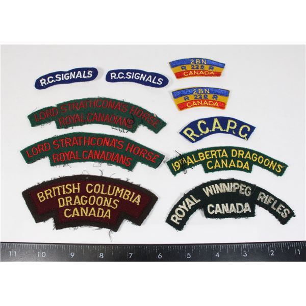 #233 ROYAL 22ND REGIMENT SHOULDER TITLES LOT INC