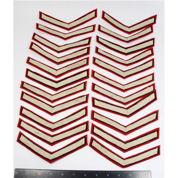 #240 LARGE LOT 22 MILITARY UNIFORM RANK CHEVRONS