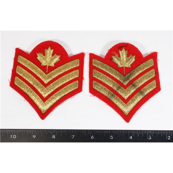 #242 PAIR CANADIAN MILITARY CHEVRON RANK INSIGNIA