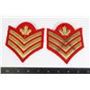 Image 1 : #242 PAIR CANADIAN MILITARY CHEVRON RANK INSIGNIA