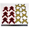 Image 1 : #243 LOT 14 MILITARY CROSSED RIFLES PATCH INSIGNIA