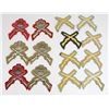 Image 2 : #243 LOT 14 MILITARY CROSSED RIFLES PATCH INSIGNIA