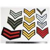 Image 1 : #245 ASSORTED LARGE LOT 11 MILITARY CHEVRON RANK