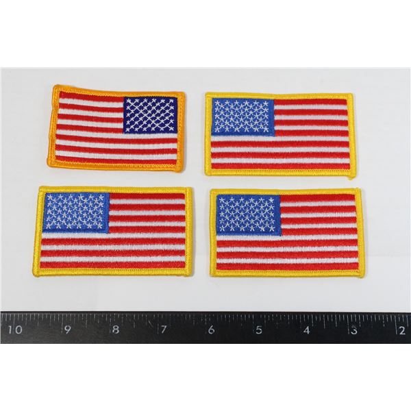 #254 LOT 4 UNITED STATES OF AMERICA FLAG PATCHES