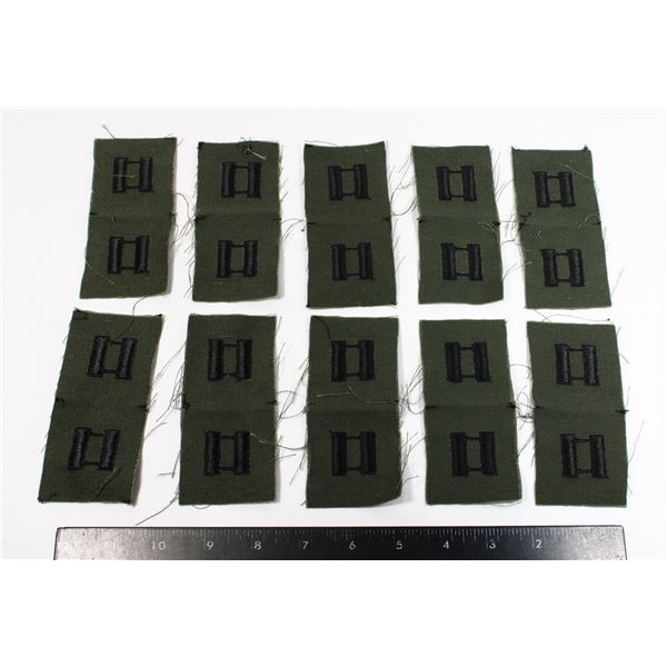 #255 US ARMY CAPTAIN CLOTH COLLAR INSIGNIA SUBDUED