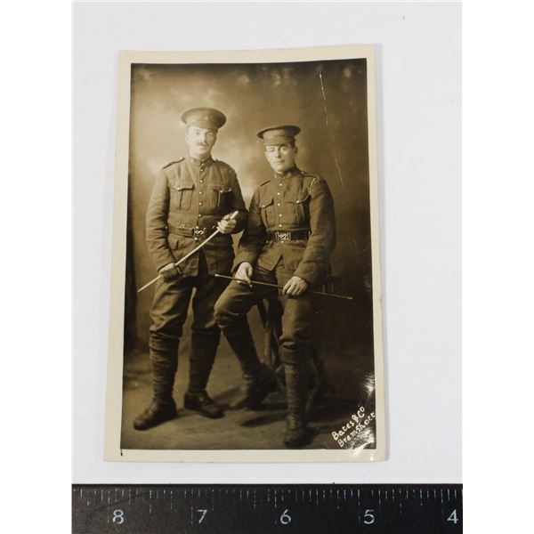 #257 WW1 CEF REAL PHOTO POST CARD RPPC SOLDIERS