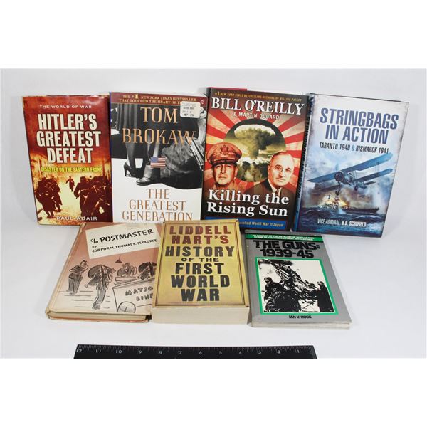 #292 LOT OF 7 ASSORTED MILITARY HISTORY BOOKS