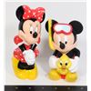 Image 1 : #438 MICKEY AND MINNIE MOUSE RUBBER TOYS VINTAGE