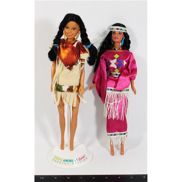 #442 LOT MATTEL NATIVE AMERICAN BARBIE DOLLS W/