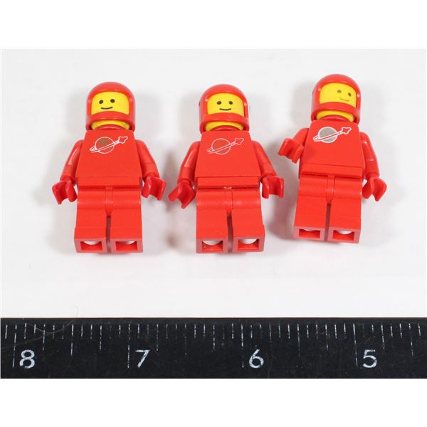 #450 LOT OF 3 1980'S LEGO SPACEMAN MINI FIGURES