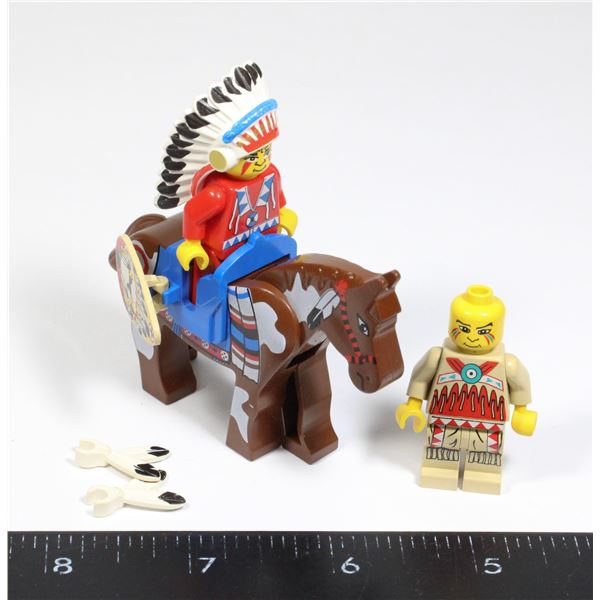 #457 1990'S LEGO MINI FIGURES WESTERN INDIAN FIGS