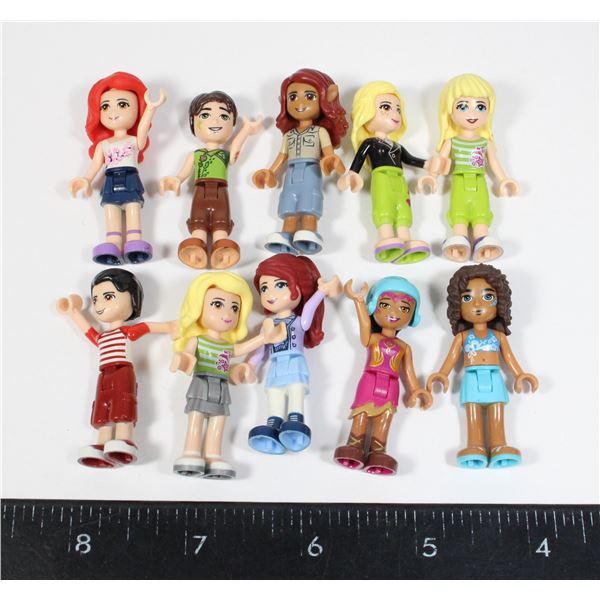 #459 LOT OF 10 LEGO GIRLS MINI FIGURES ASSORTED