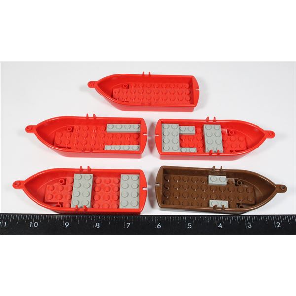 #461 LOT OF 5 1980'S 1990'S LEGO PIRATE BOATS