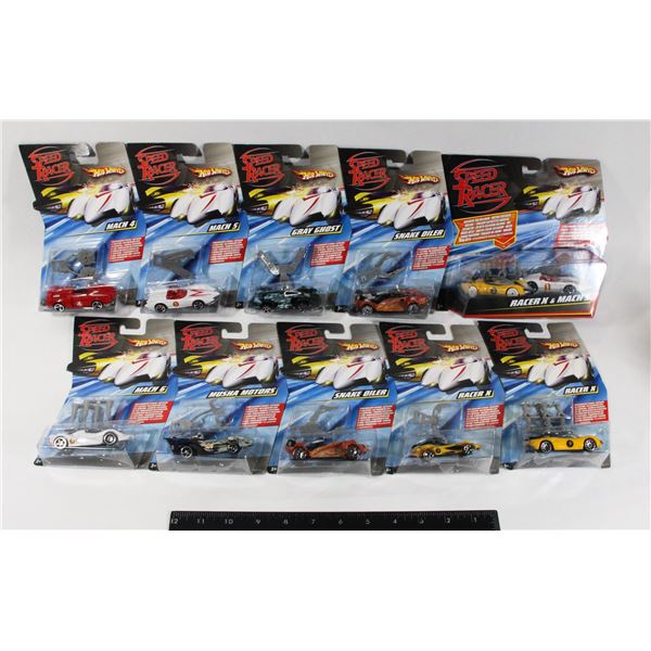#464 2007 HOTWHEELS SPEED RACER LOT OF 10 CARS