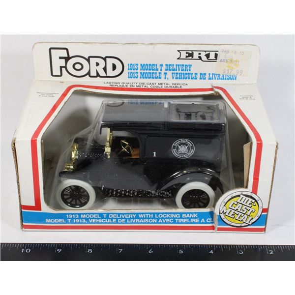 #483 ERTL FORD MODEL T DELIVERY 1988 DIE CAST BANK