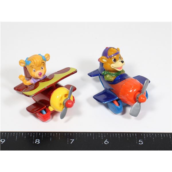 #498 1989 DISNEY TAILSPIN LOT OF 2 METAL PLANES