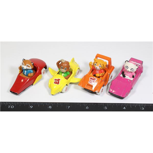 #510 ERTL SHIRT TALES LOT 4 DIECAST TOY CARS 1980