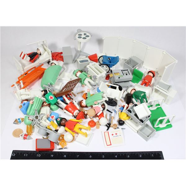 #547 VINTAGE PLAYMOBIL HOSPITAL RESCUE LOT FIGURES
