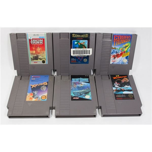 #586 NINTENDO NES 5 GAMES COBRA TRIANGLE COMMANDO