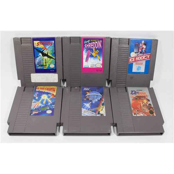 #587 NINTENDO NES 5 GAMES AIR FORTRESS STEALTH