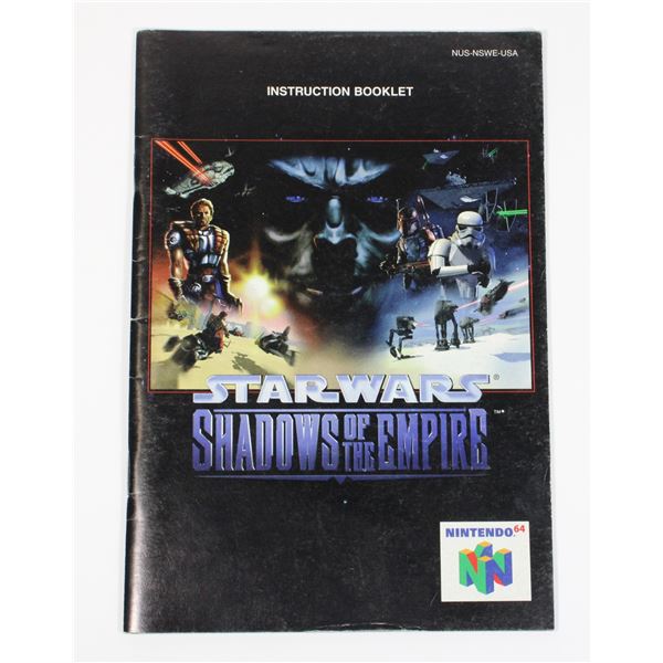 #592 N64 STAR WARS SHADOWS OF THE EMPIRE MANUAL