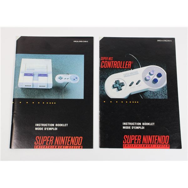 #597 SUPER NINTENDO SYSTEM + CONTROLLER MANUALS
