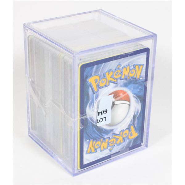 #604 POKÉMON CARD LOT IN PLASTIC CASE