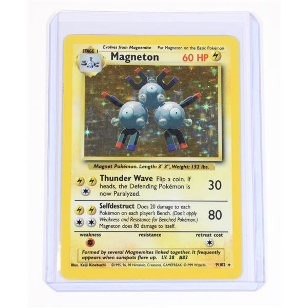 #607  POKÉMON CARD MAGNETON 9/102 HOLO 1999