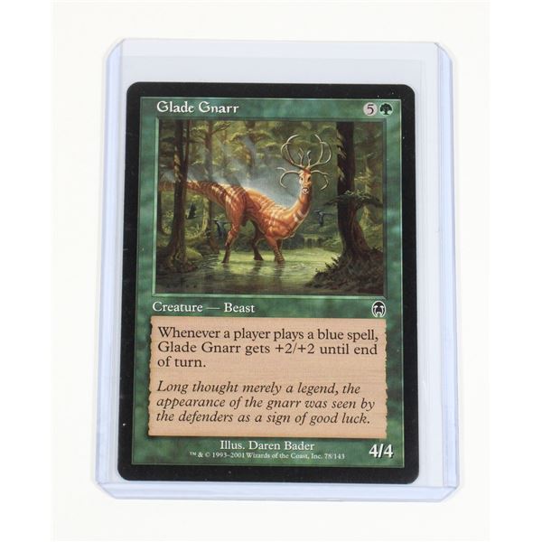 #636 MAGIC THE GATHERING GLADE GNARR CARD 2001