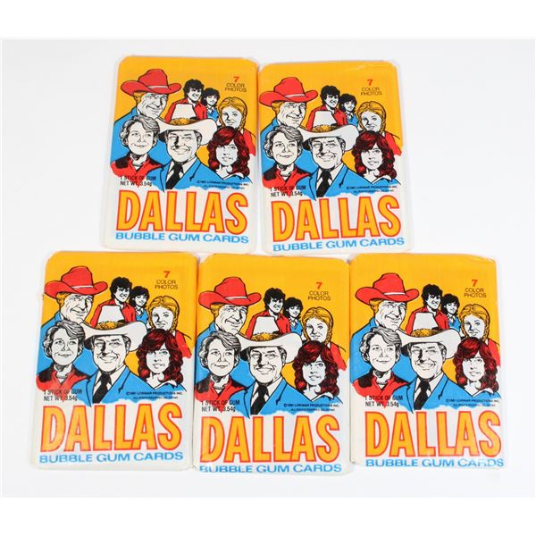 #679 DONRUSS DALLAS SEALED CARD PACKAGE LOT OF 5
