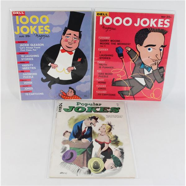 #747 1000 JOKES MAGAZINE LOT OF 3 1962