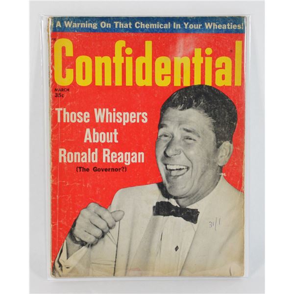#751 1967 CONFIDENTIAL MAGAZINE RONALD REAGAN