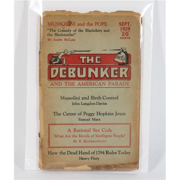 #764 SEPTEMBER 1929 THE DEUNKER MAGAZINE